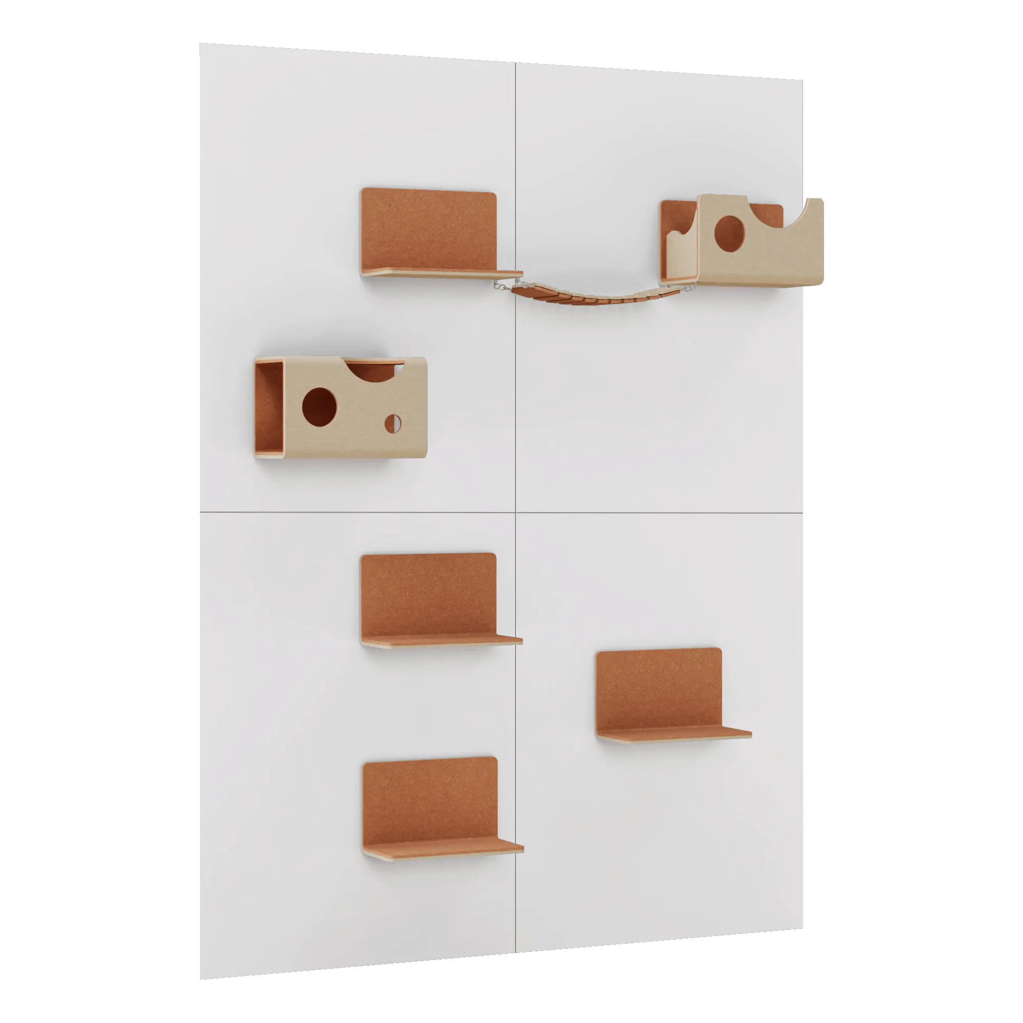 猫壁セット(中) | キャットウォーク - 猫壁（にゃんぺき） | LIXIL